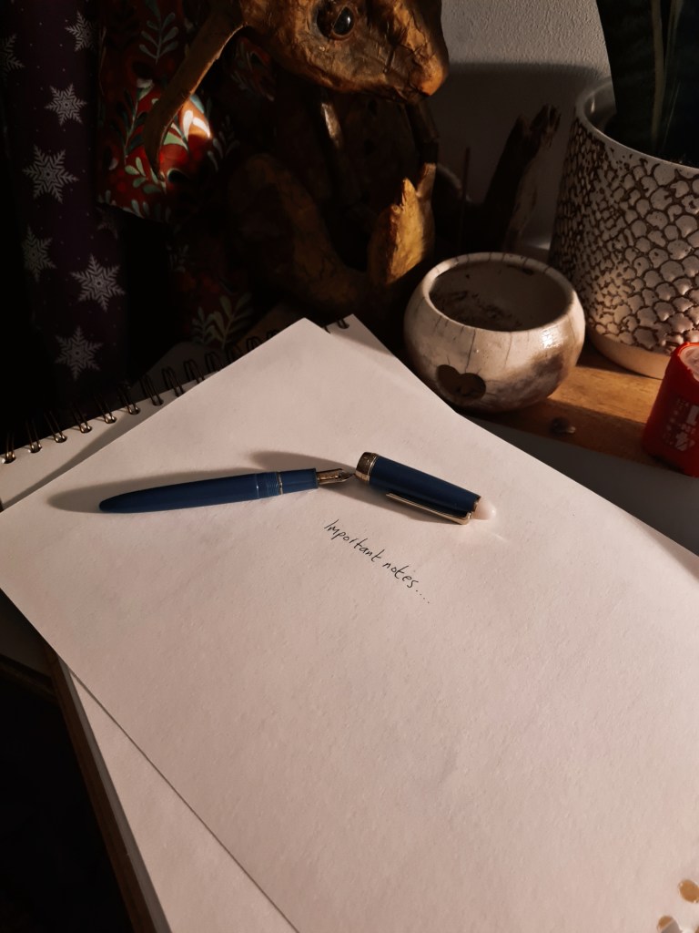 Caroline Hardaker's desk as she begins to write a new novel